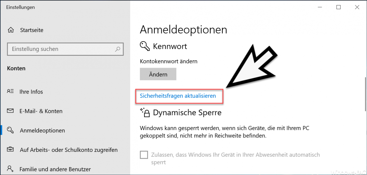 Windows 10 login options