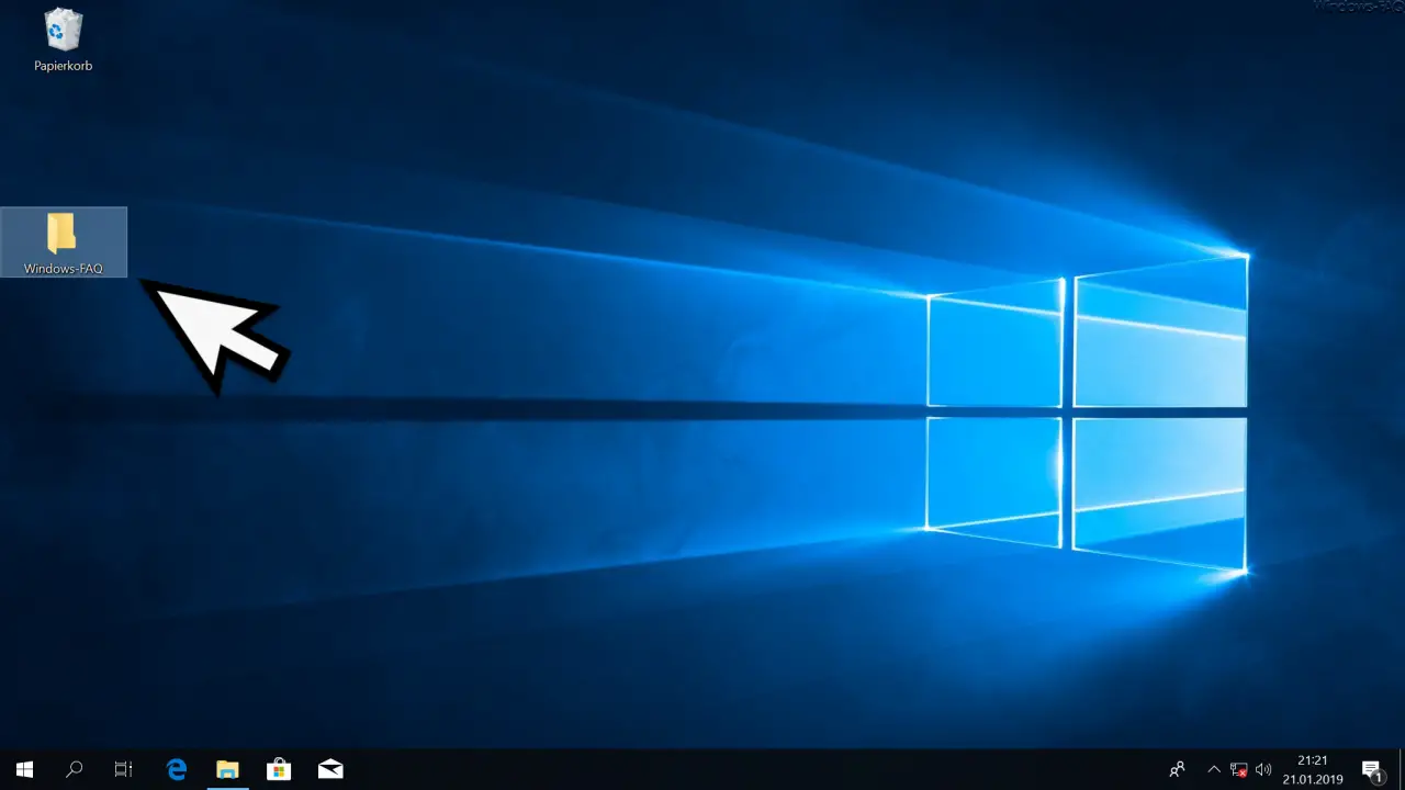 Standard folder icon on the Windows desktop
