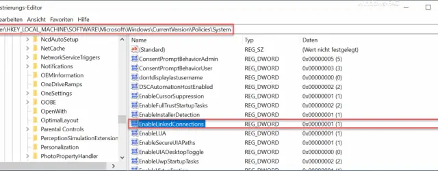 EnableLinkedConnections