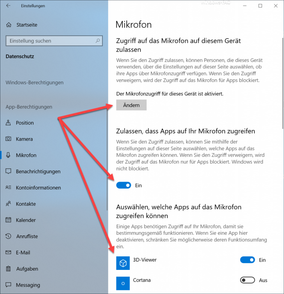 Disable microphone access in Windows 10 HowPChub
