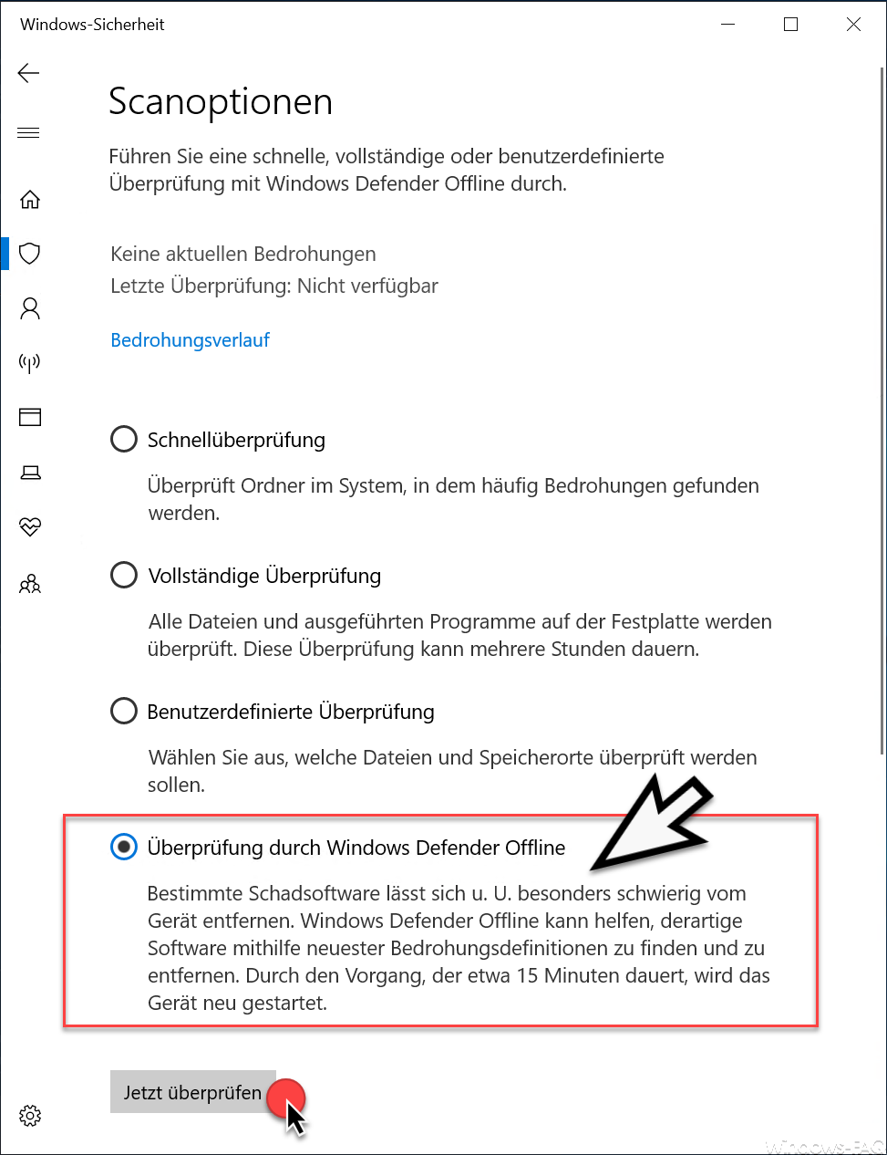 windows 10 offline scan