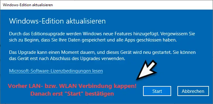 Windows edition upgrade