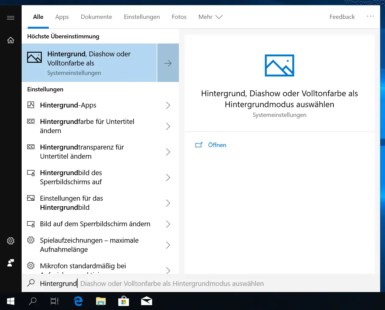 Windows 10 start menu Cortana without search suggestions