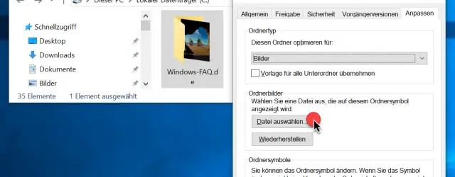 Explorer folder images select file