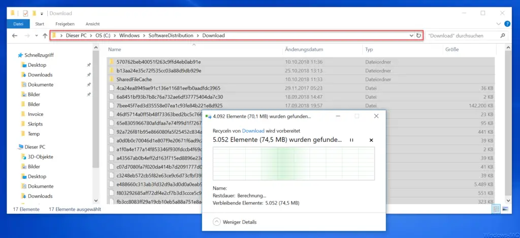 Delete SoftwareDistribution Download folder