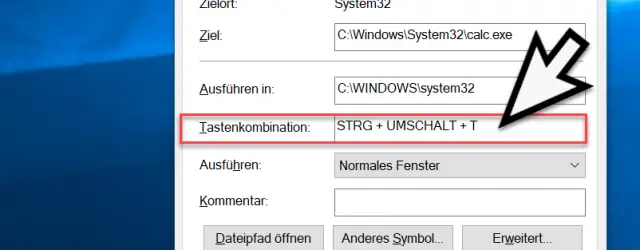 Keyboard shortcut for calculator