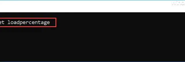 wmic cpu get loadpercentage