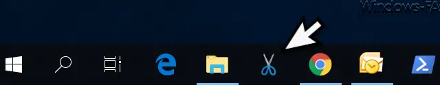 ScreenClip in the taskbar