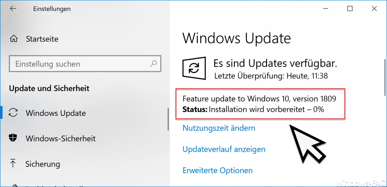 Feature update Windows 10 version 1809