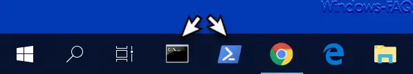 Command Prompt and PowerShell in the system tray