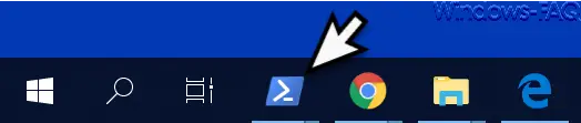 PowerShell pinned to the taskbar