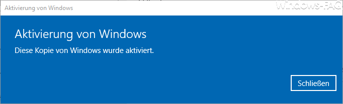 This copy of Windows has been activated.