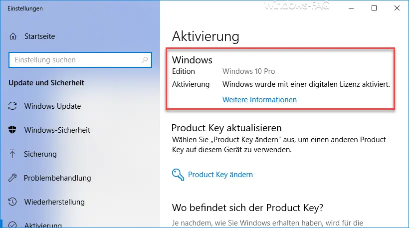 Windows was activated with a digital license.