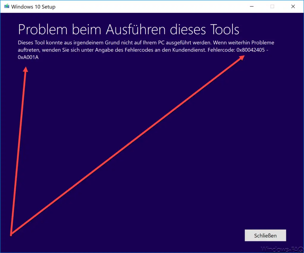 0X80042405 - 0xA001A error code Media Creation Toolkit