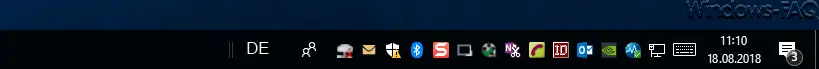 Only display or move the taskbar symbols (system symbols) on the