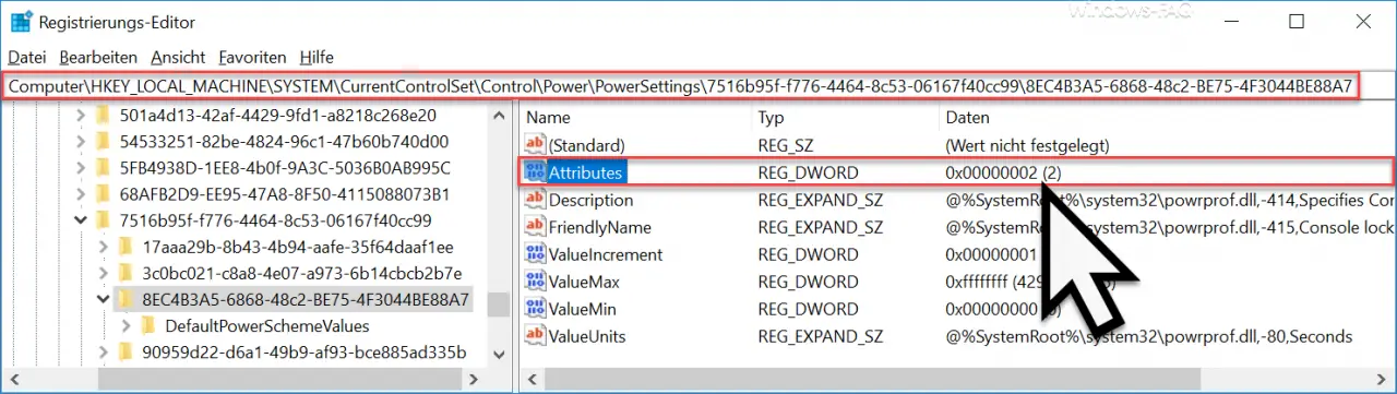 Attributes registry