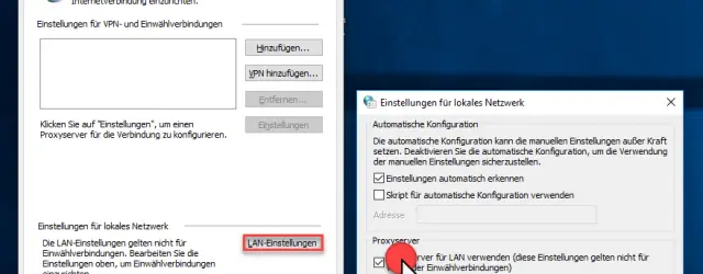 Local network settings