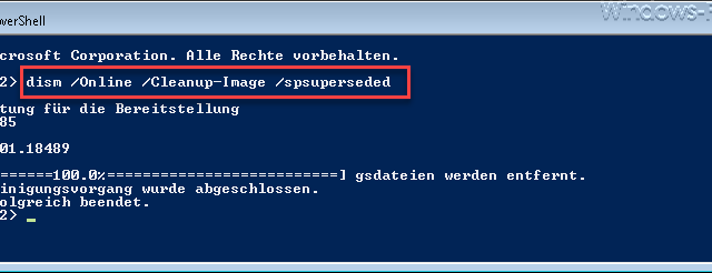 dism / Online / Cleanup-Image / spsuperseded