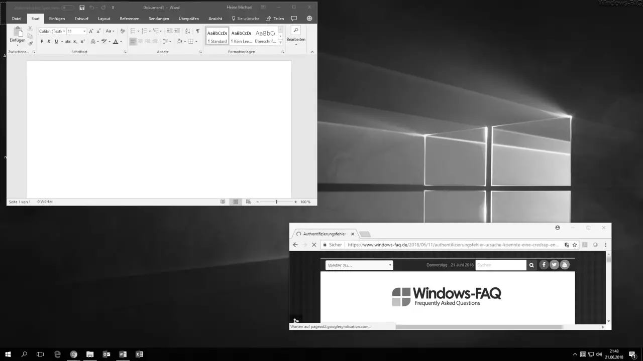 Windows grayscale mode