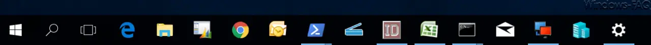 Grouped taskbar icons