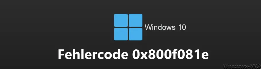 Error code 0x800f081e