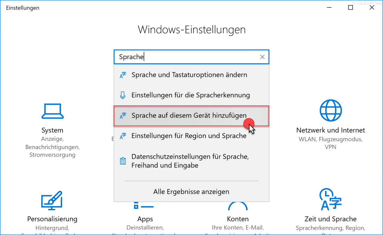 add system language windows 10