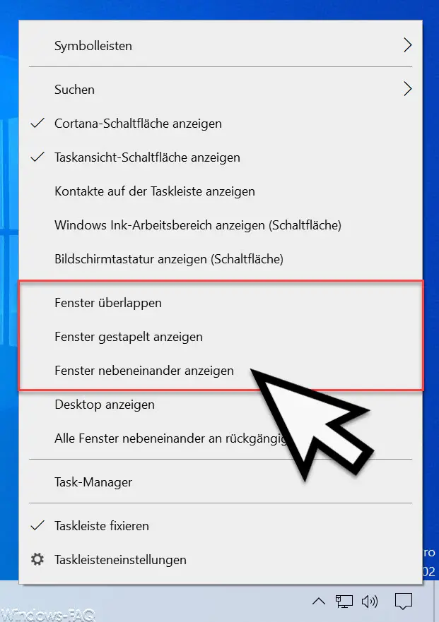 Show windows side by side, stacked or overlapping