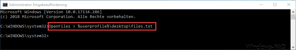 openfiles files.txt