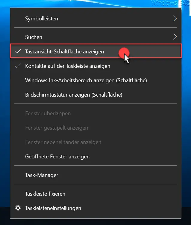 Show task view button