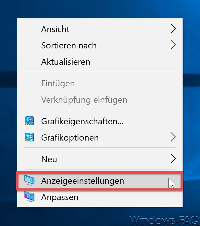 Windows 10 display settings