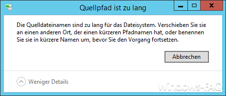 Source path is too long