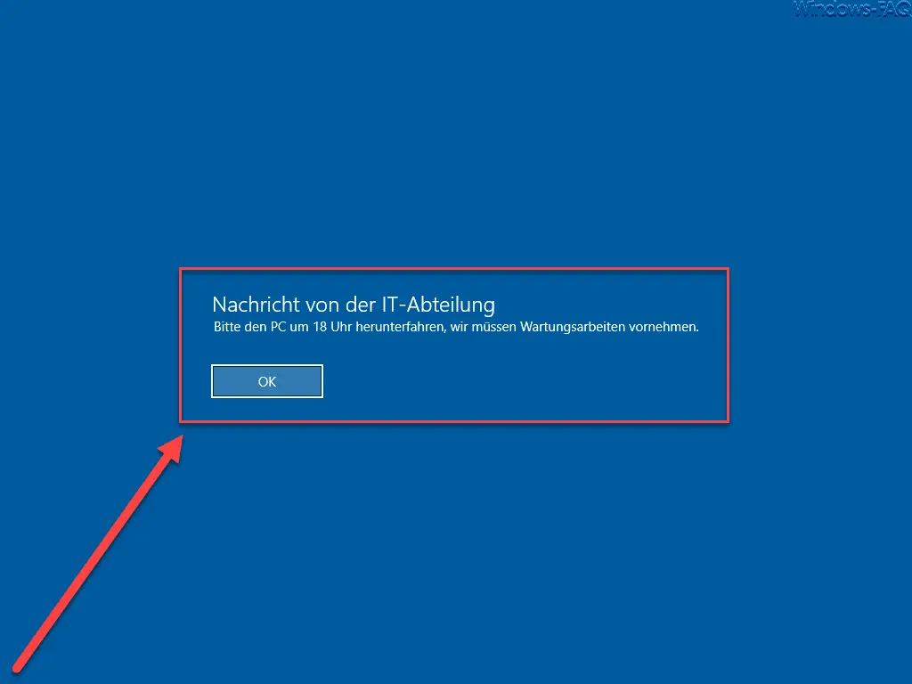 Show message before Windows login