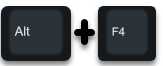 ALT + F4 Windows restart