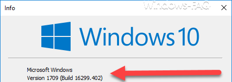 Version 1709 build 16299.402