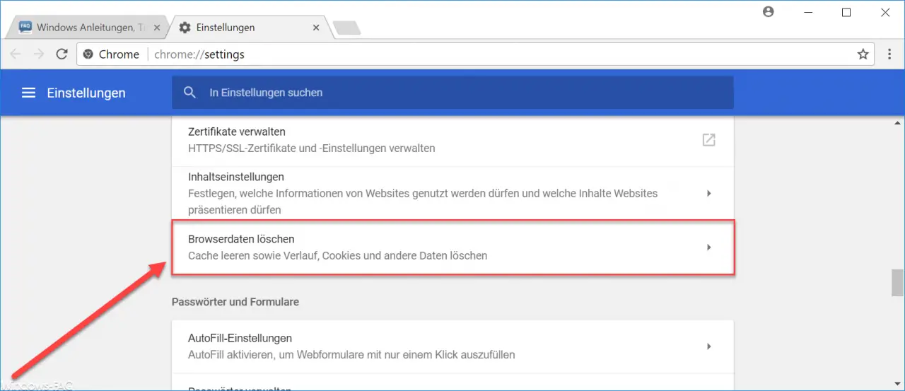 how to clear history on google chrome windows 7