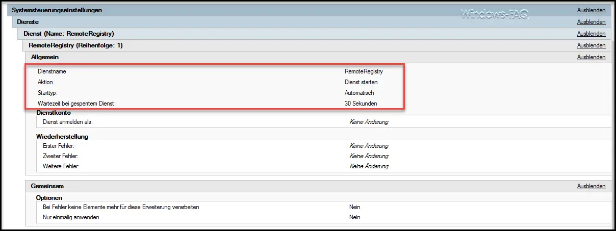 Set service properties via GPO