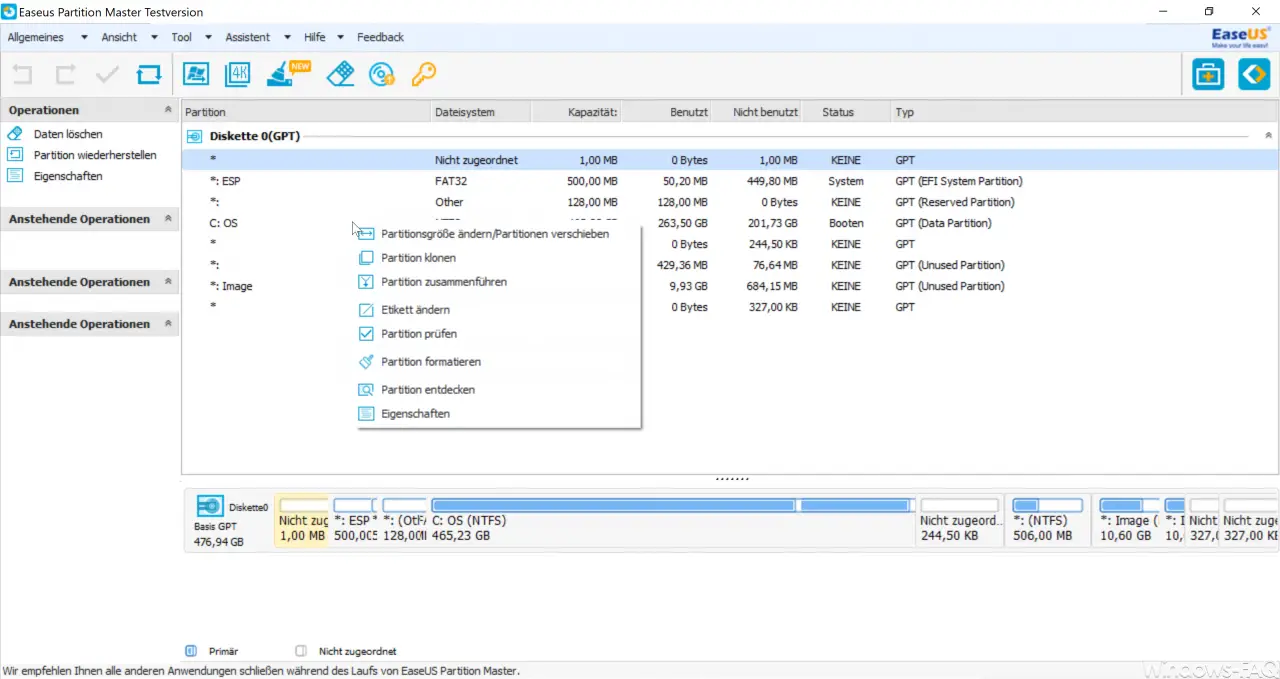 EaseUS Partition Master 12.9 features