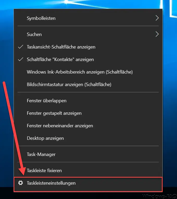 System tray settings