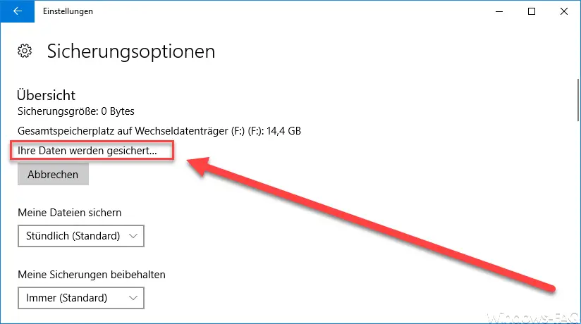 File history backup