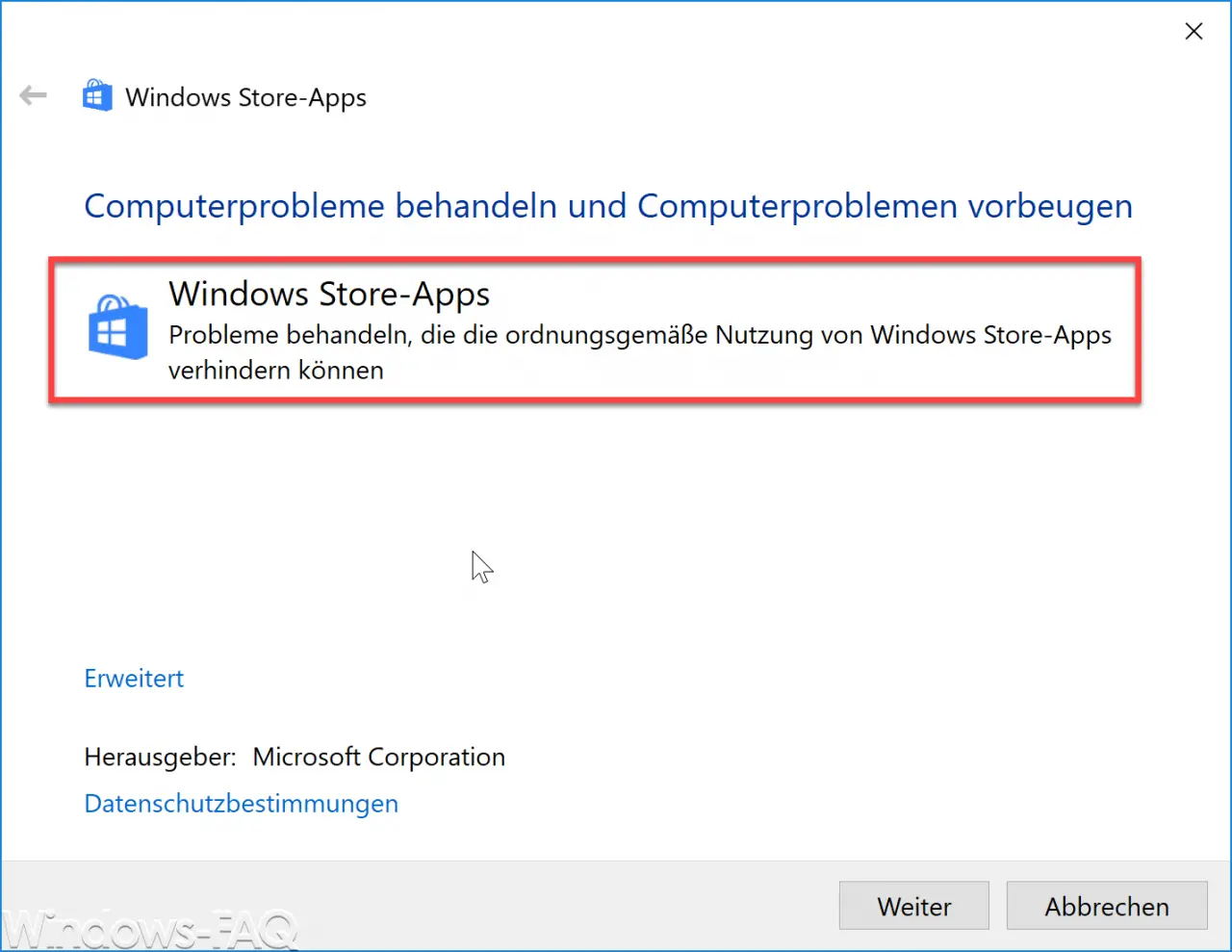 Windows Store Apps handle problems