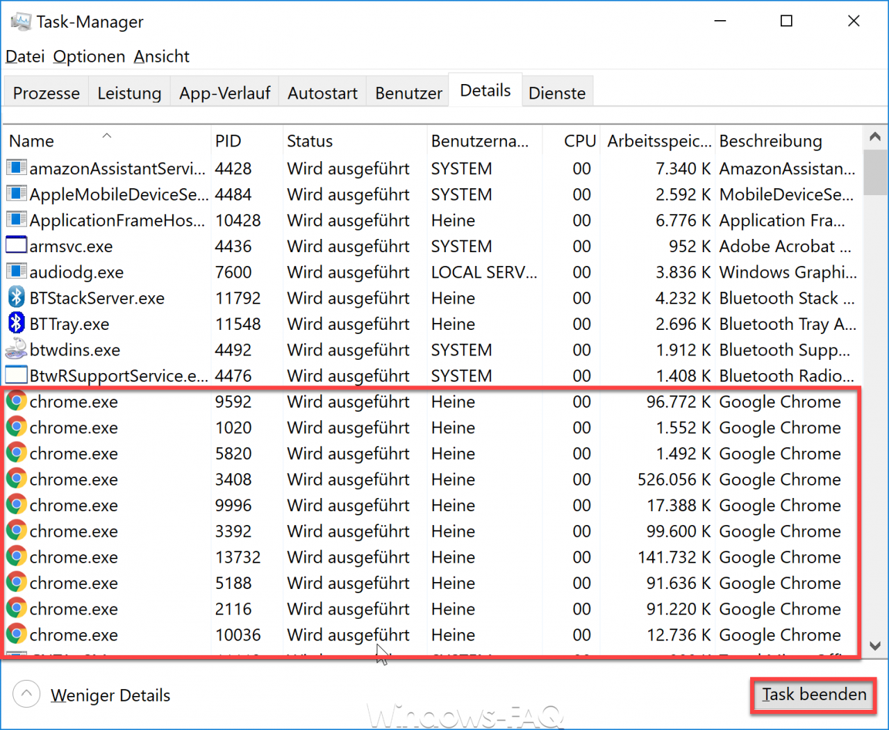 Windows Task Manager details