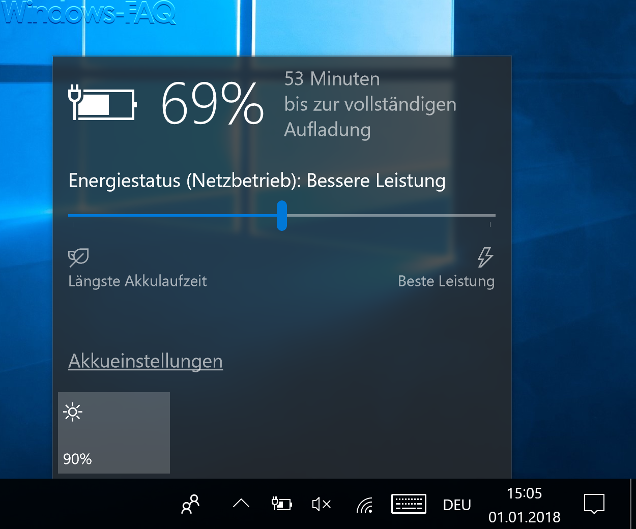 windows 10 battery status indicator missing