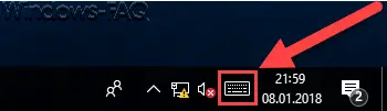 On-screen keyboard icon in Windows taskbar