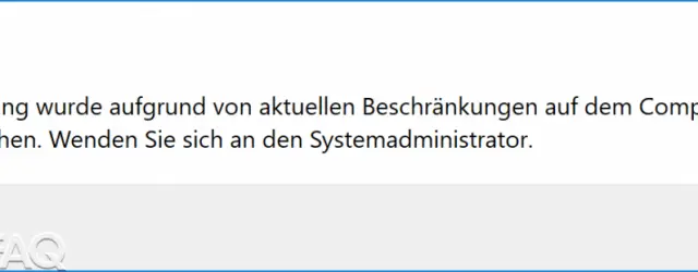 The process was canceled due to current restrictions on the computer.