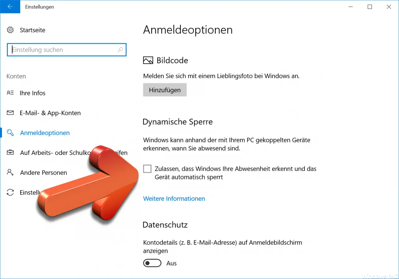 Allow Windows to recognize your absence and lock the device automatically