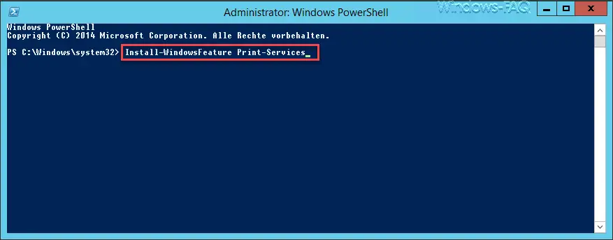 Install Windows Feature with PowerShell