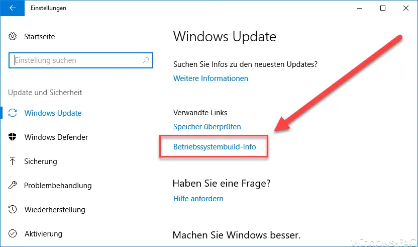 Windows 10 update operating system build info