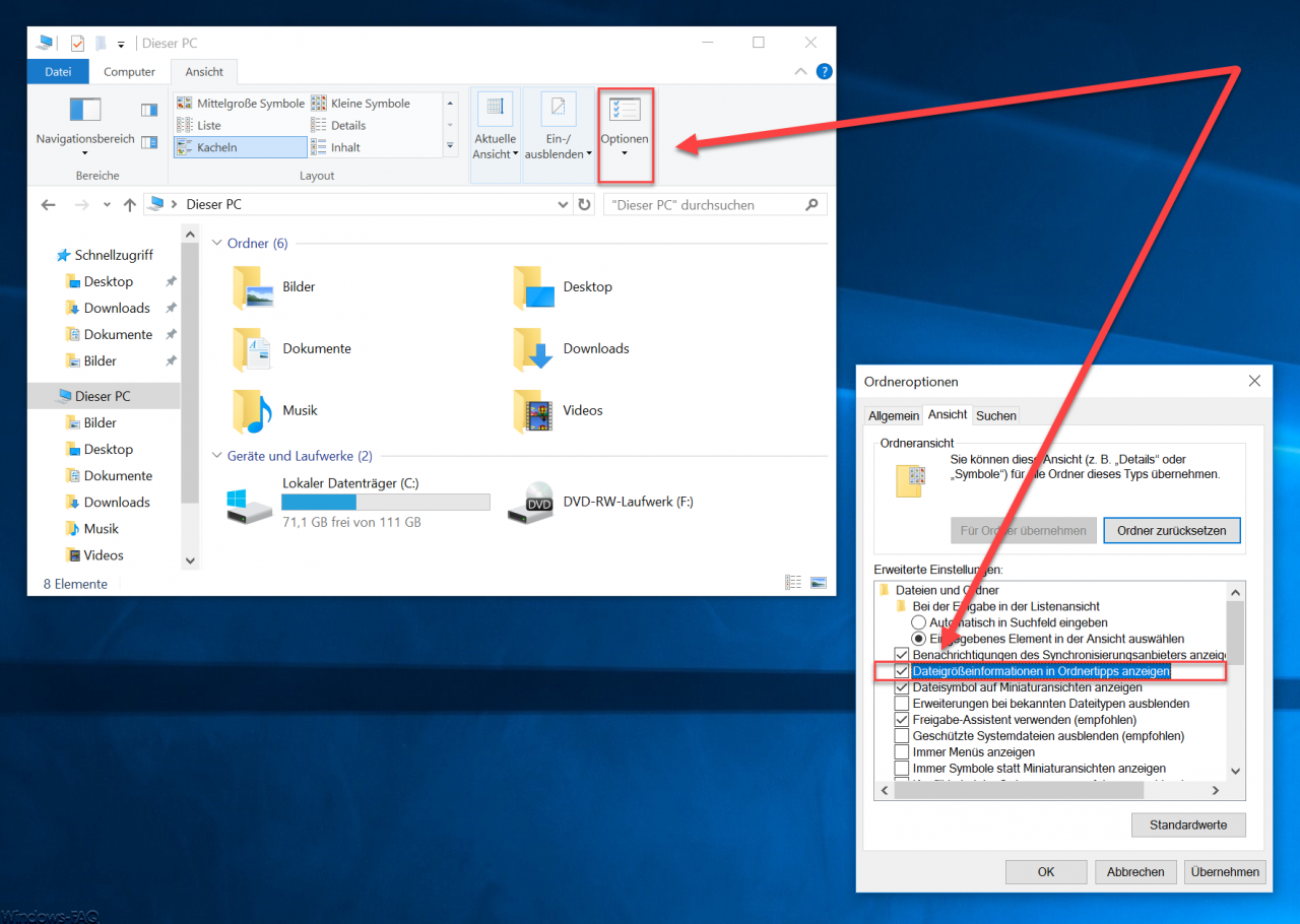 Enable Windows Explorer file size information