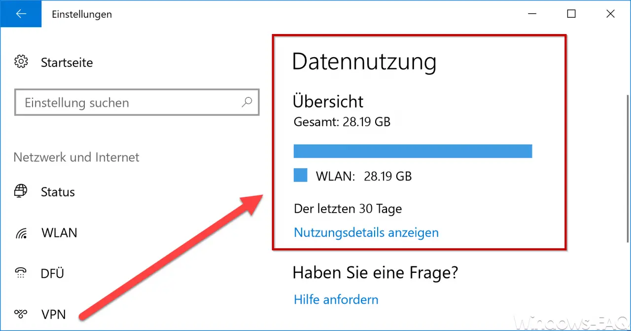 Windows 10 data usage