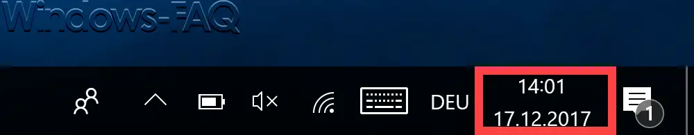 Windows taskbar with date and time